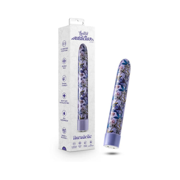 Limited Addiction Floradelic Rechargeable 7 in. Vibrator Purple - TruLuv Novelties