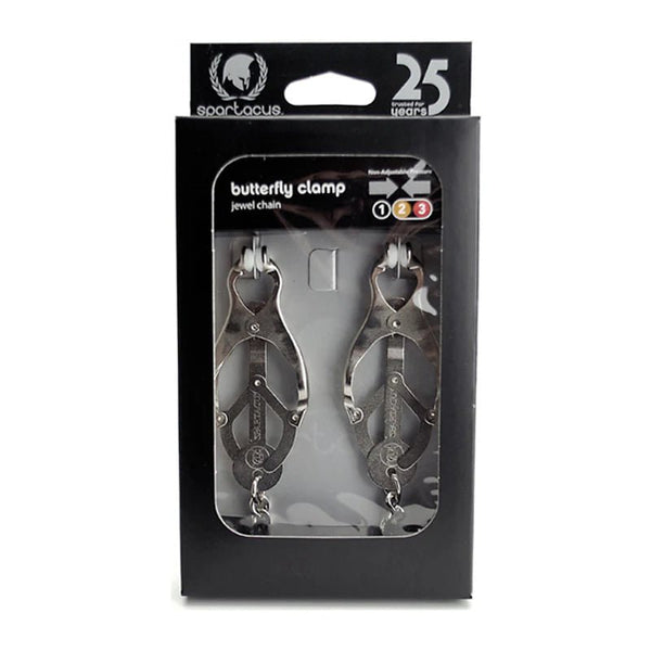 Lite Line Nipple Clamps With Curbed Chain - TruLuv Novelties