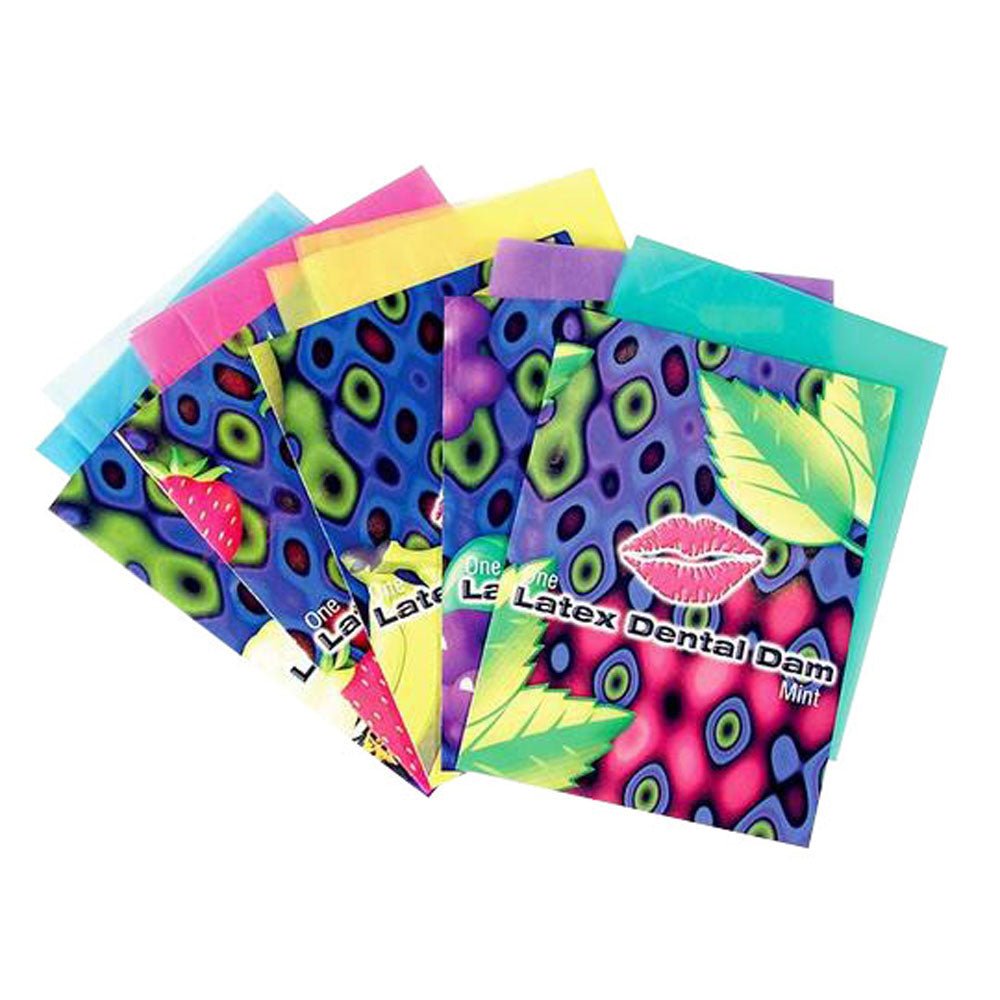 Lixx Latex Dental Dams - 100 Piece Box - Assorted Flavors - TruLuv Novelties