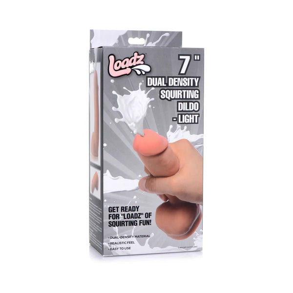 Loadz 7 in. Dual Density Squirting Dildo Light - TruLuv Novelties