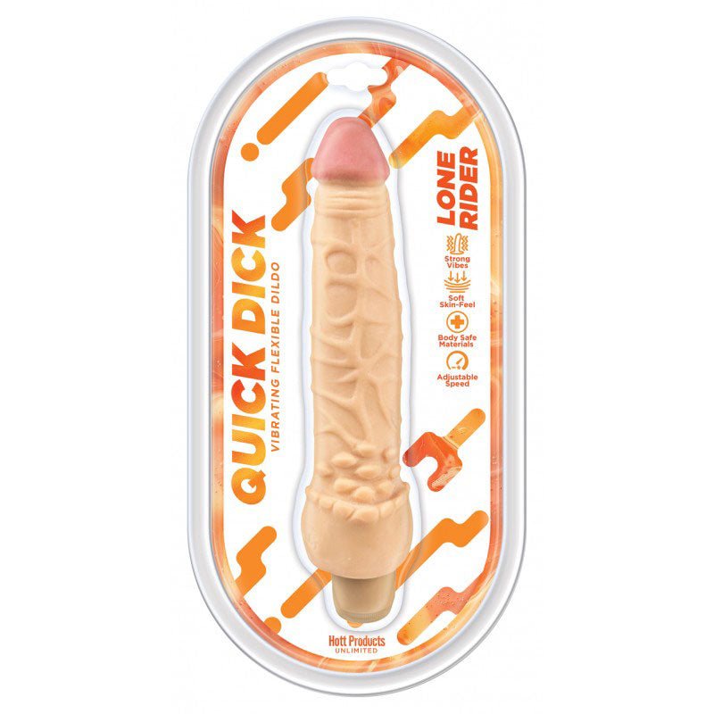Lone Rider Quick Dick - Vibrating Flex Dildo - 6 Inch - TruLuv Novelties