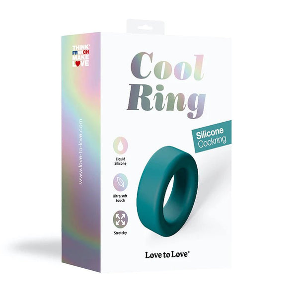 Love to Love Cool Ring Silicone Cockring Petrol Blue - TruLuv Novelties