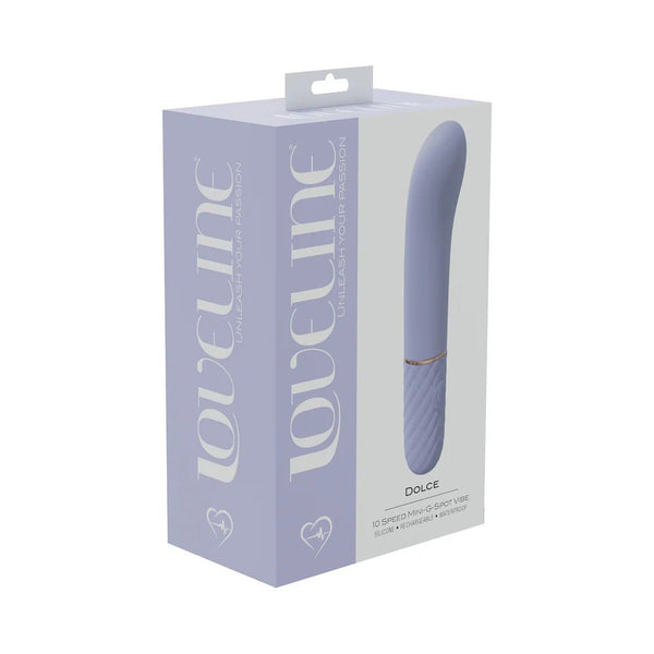 LoveLine Dolce 10 Speed Mini - G - Spot Vibe Silicone Rechargeable Waterproof Lavender - TruLuv Novelties