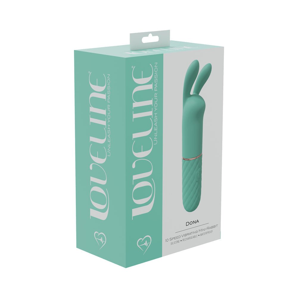 LoveLine Dona 10 Speed Vibrating Mini - Rabbit Silicone Rechargeable Waterproof Green - TruLuv Novelties