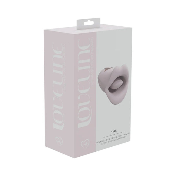 LoveLine Kiss 10 Speed Suction and Vibrating Mouth Silicone Rechargeable Waterproof Pink - TruLuv Novelties
