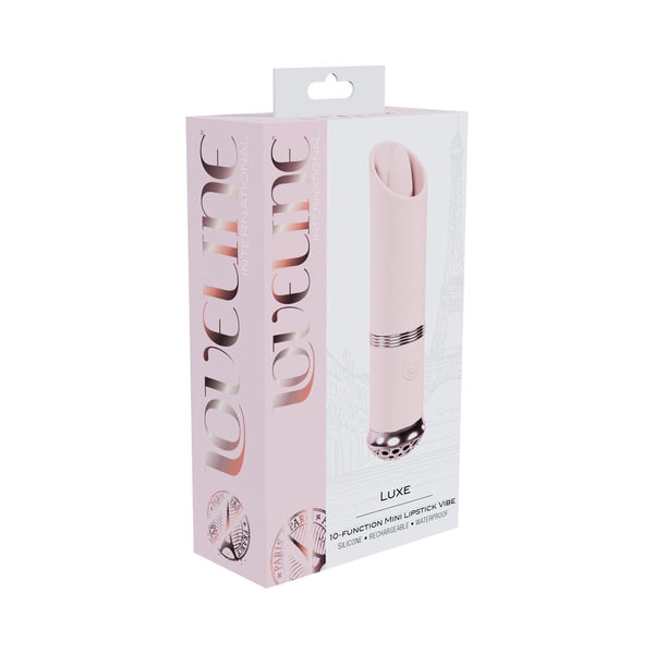 Loveline Luxe Rechargeable Silicone Mini Lipstick Vibrator Pink - TruLuv Novelties