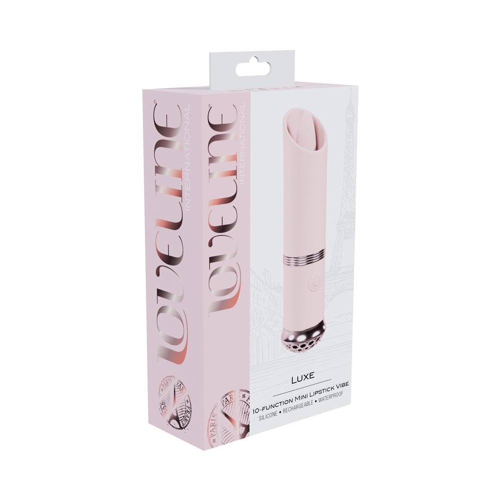 Loveline Luxe Rechargeable Silicone Mini Lipstick Vibrator Pink - TruLuv Novelties