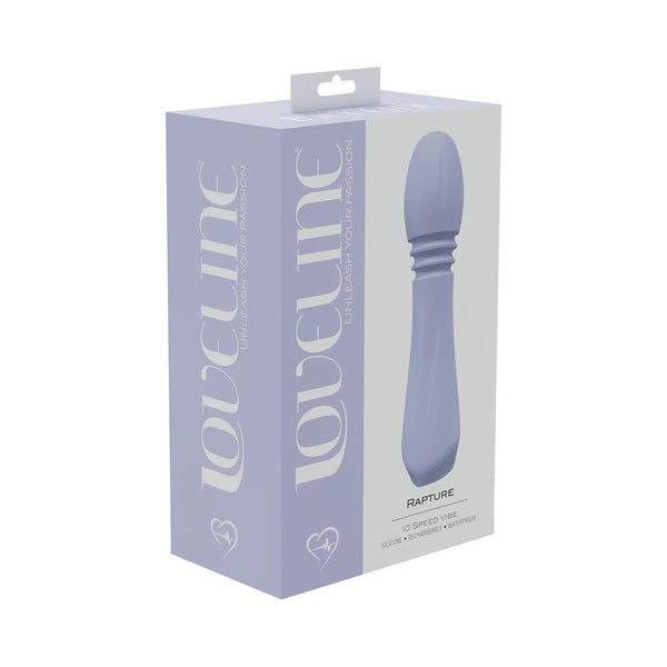 LoveLine Rapture 10 Speed Vibe Silicone Rechargeable Waterproof Lavender - TruLuv Novelties