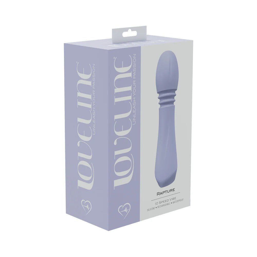 LoveLine Rapture 10 Speed Vibe Silicone Rechargeable Waterproof Lavender - TruLuv Novelties