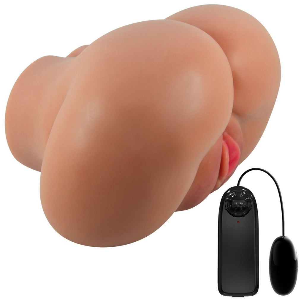 Luna Realistic Vagina and Ass Vibrator - Tan - TruLuv Novelties