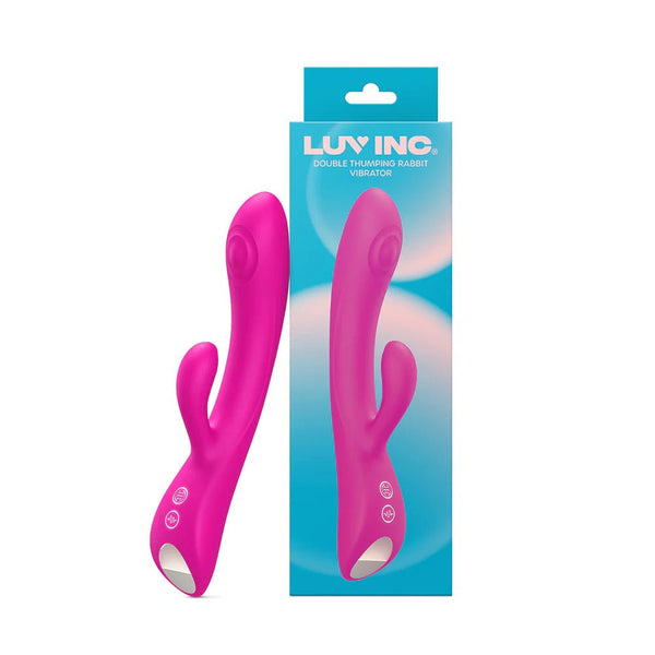 Luv Inc Dr42: Double Thumping Rabbit Vibrator Pink - TruLuv Novelties