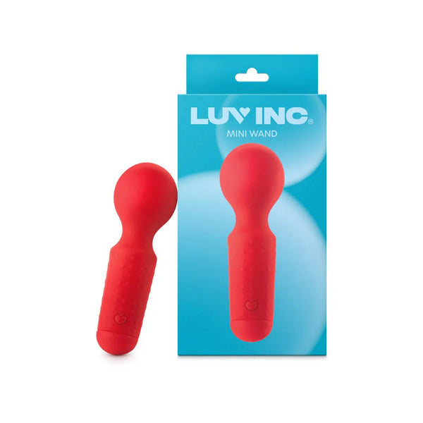 Luv Inc Mw65 Mini Wand Rechargeable Flexible Silicone Vibrator Red - TruLuv Novelties