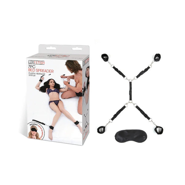 Lux Fetish Bed Spreader Black - TruLuv Novelties