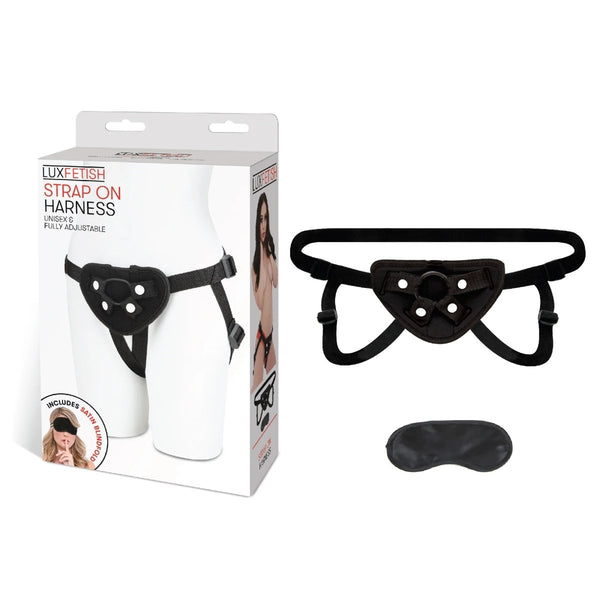 Lux Fetish Neoprene Strap-On Harness Black - TruLuv Novelties