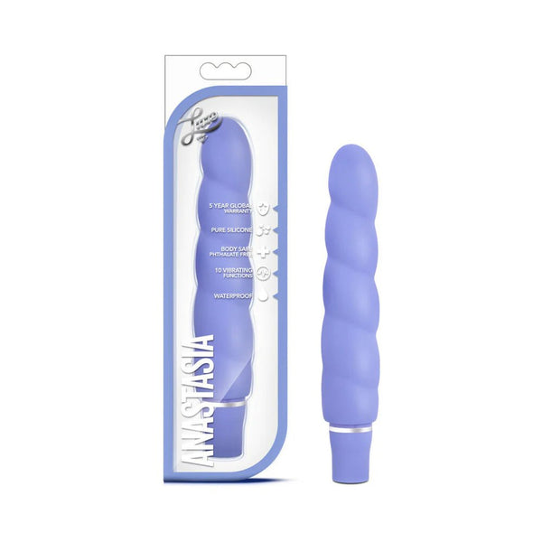 Luxe Anastasia Silicone Slimline Vibrator Periwinkle - TruLuv Novelties