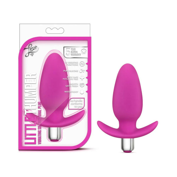 Luxe Little Thumper Vibrating Silicone Anal Plug Pink - TruLuv Novelties