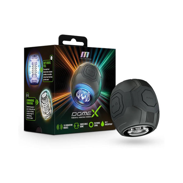 M for Men Dome X Vibrating Masturbator Black - TruLuv Novelties