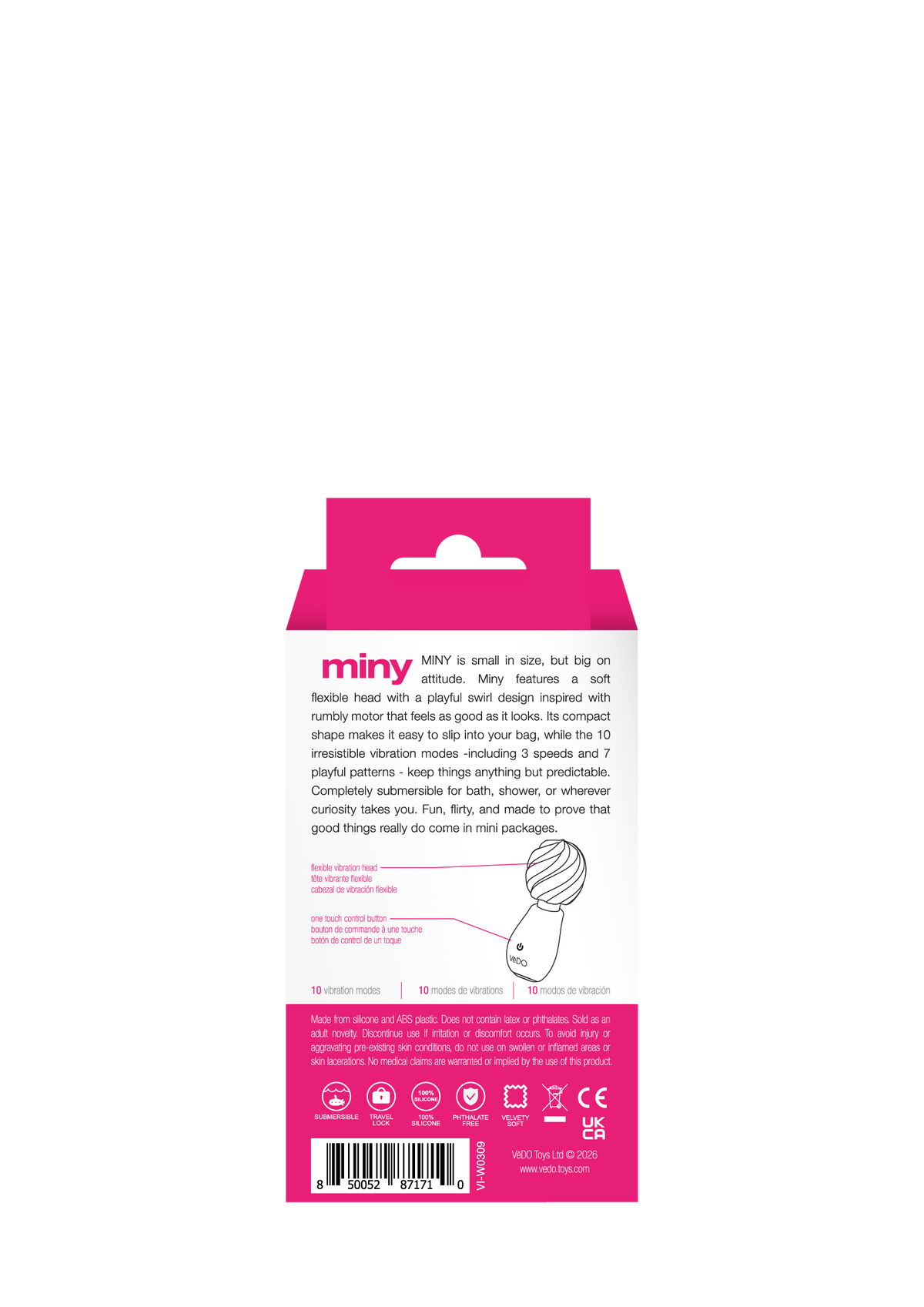 Miny Rechargeable Extra Mini Wand Pink