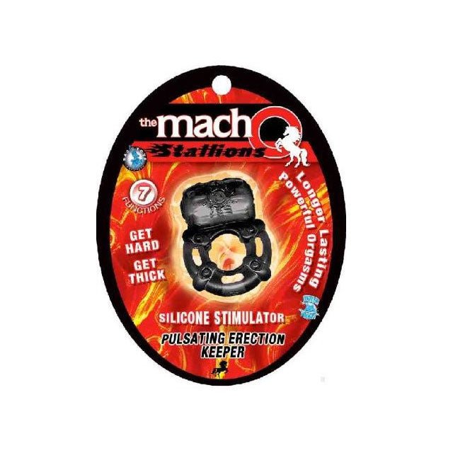Macho Pulsating Erection Keeper (Black) - TruLuv Novelties