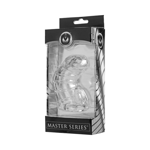 Master Series Detained Soft Body Chastity Cage Clear - TruLuv Novelties