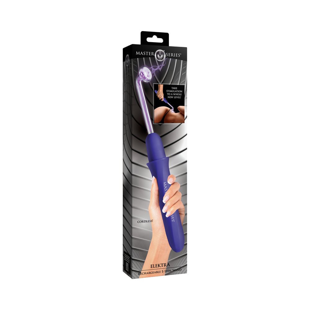 Master Series Elektra Rechargeable E-Stim Wand Purple - TruLuv Novelties