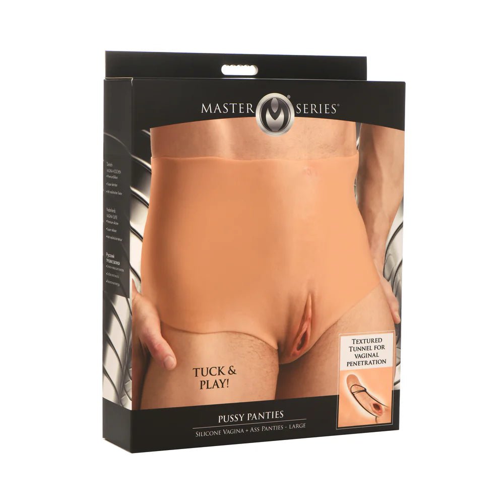 Master Series Pussy Panties Silicone Vagina + Ass Panties S - TruLuv Novelties