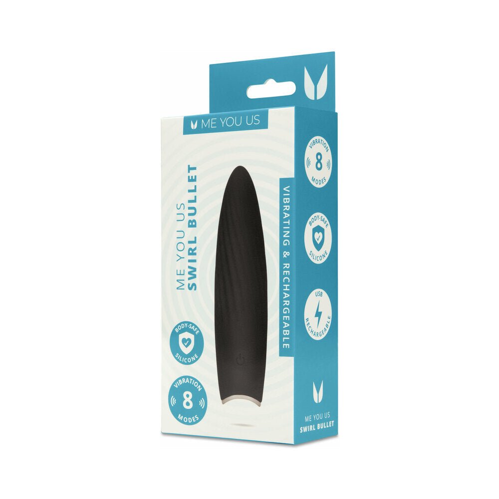 Me You Us Swirl Bullet Black - TruLuv Novelties