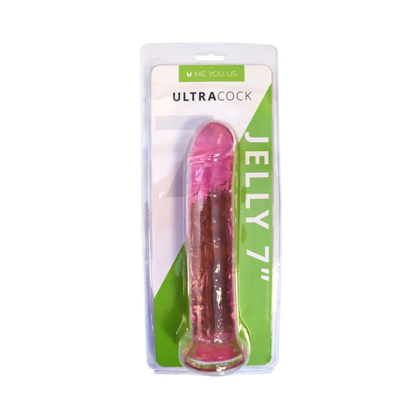Me You Us Ultracock Pink Jelly 7 in. Dong - TruLuv Novelties