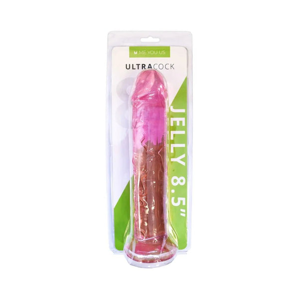 Me You Us Ultracock Pink Jelly 8.5 in. Dong - TruLuv Novelties