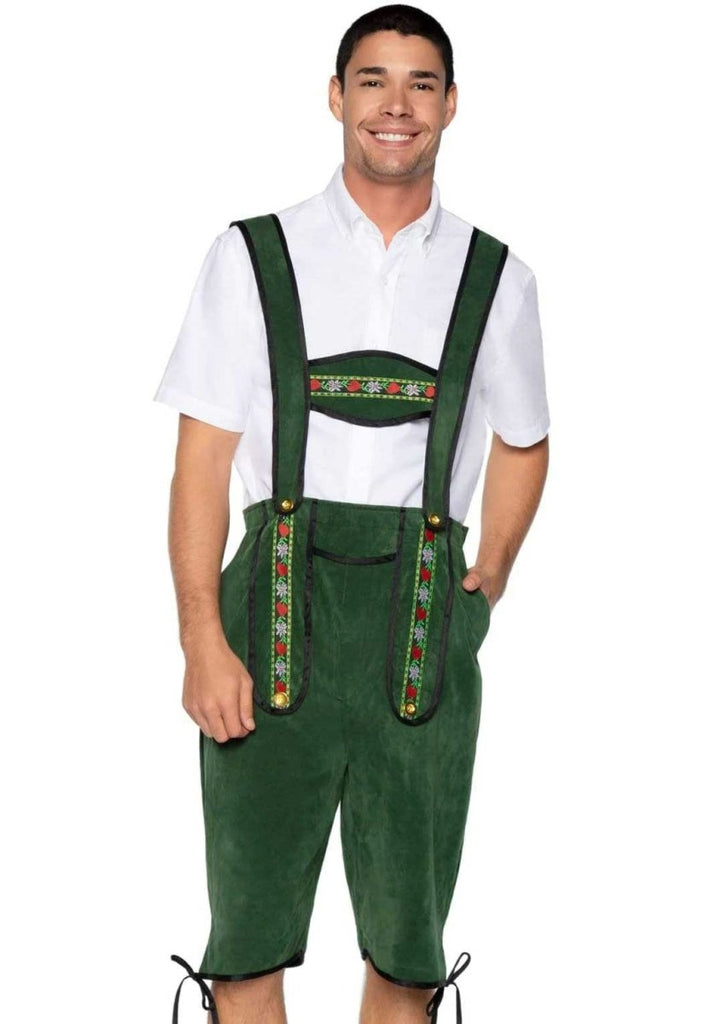 Men's Beerfest Lederhosen Oktoberfest Costume - X-Large - Green - TruLuv Novelties