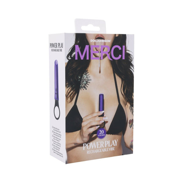 Merci Power Play with Silicone Grip Ring Violet - TruLuv Novelties