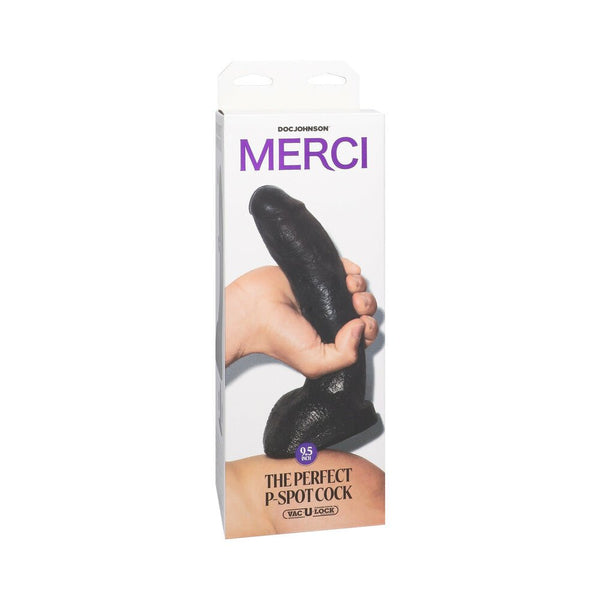 Merci The Perfect P-Spot Cock 9.5 in. Dildo with Removable Vac-U-Lock Suction Cup - TruLuv Novelties
