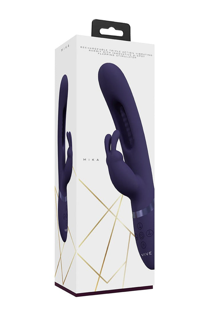 Mika - Triple Rabbit With G-Spot Flapping - Purple - TruLuv Novelties