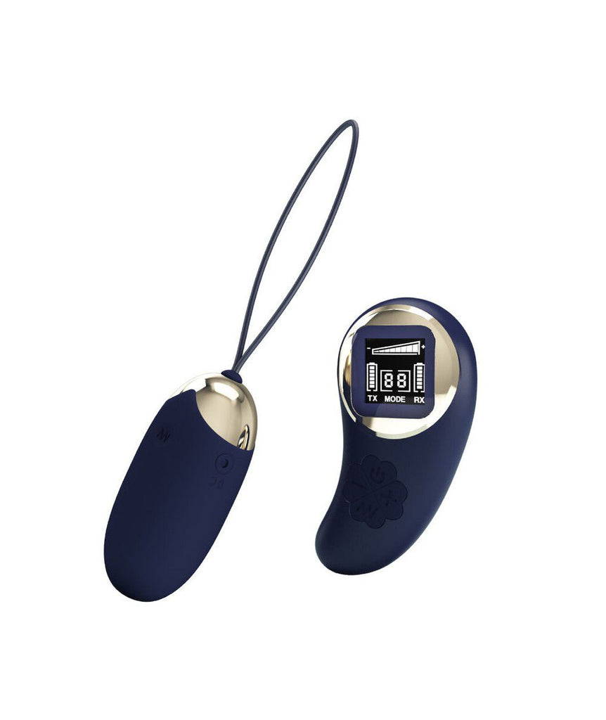 Mina Vibrating Remote Control Egg - Blue - TruLuv Novelties