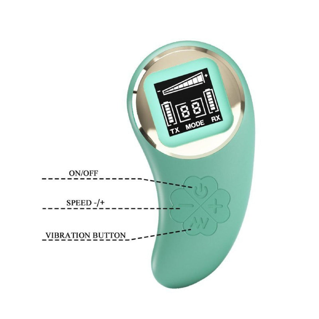 Mina Vibrating Remote Control Egg - Turquoise - TruLuv Novelties
