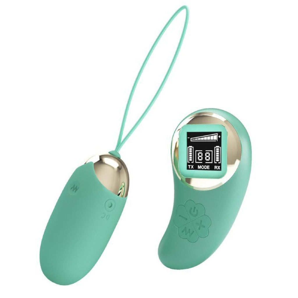 Mina Vibrating Remote Control Egg - Turquoise - TruLuv Novelties