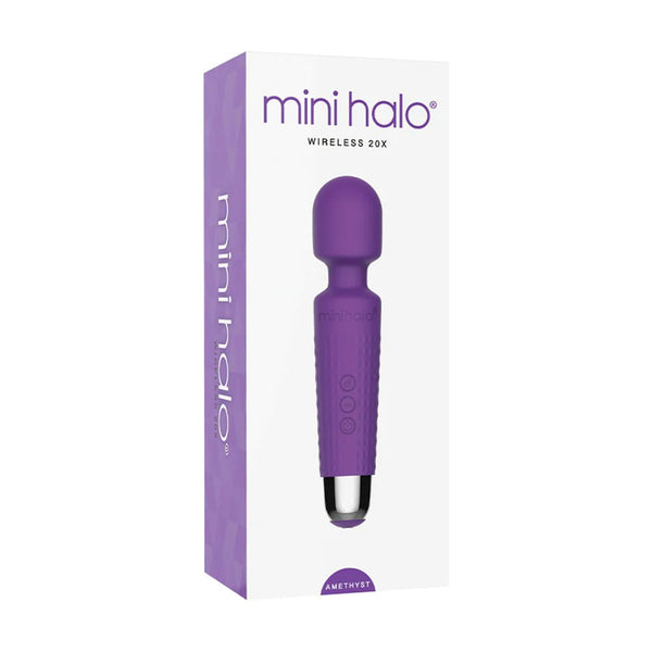 Mini Halo Wireless Wand 20X Silicone Amethyst - TruLuv Novelties