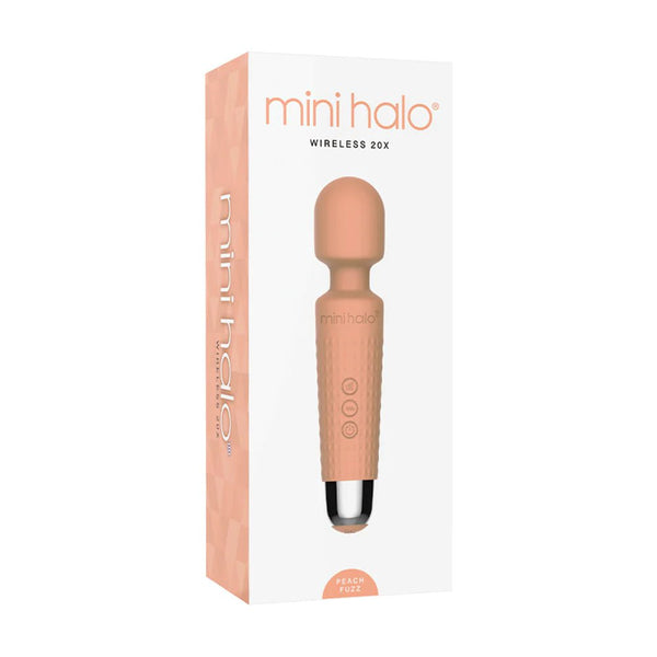 Mini Halo Wireless Wand 20X Silicone Peach Fuzz - TruLuv Novelties