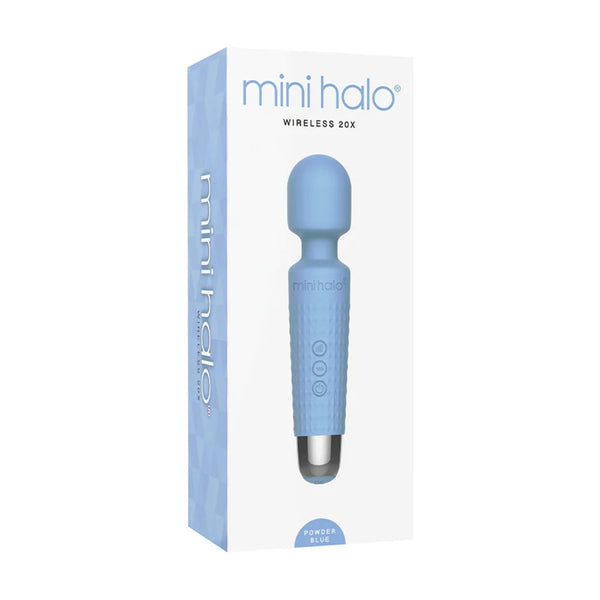 Mini Halo Wireless Wand 20X Silicone Powder Blue - TruLuv Novelties
