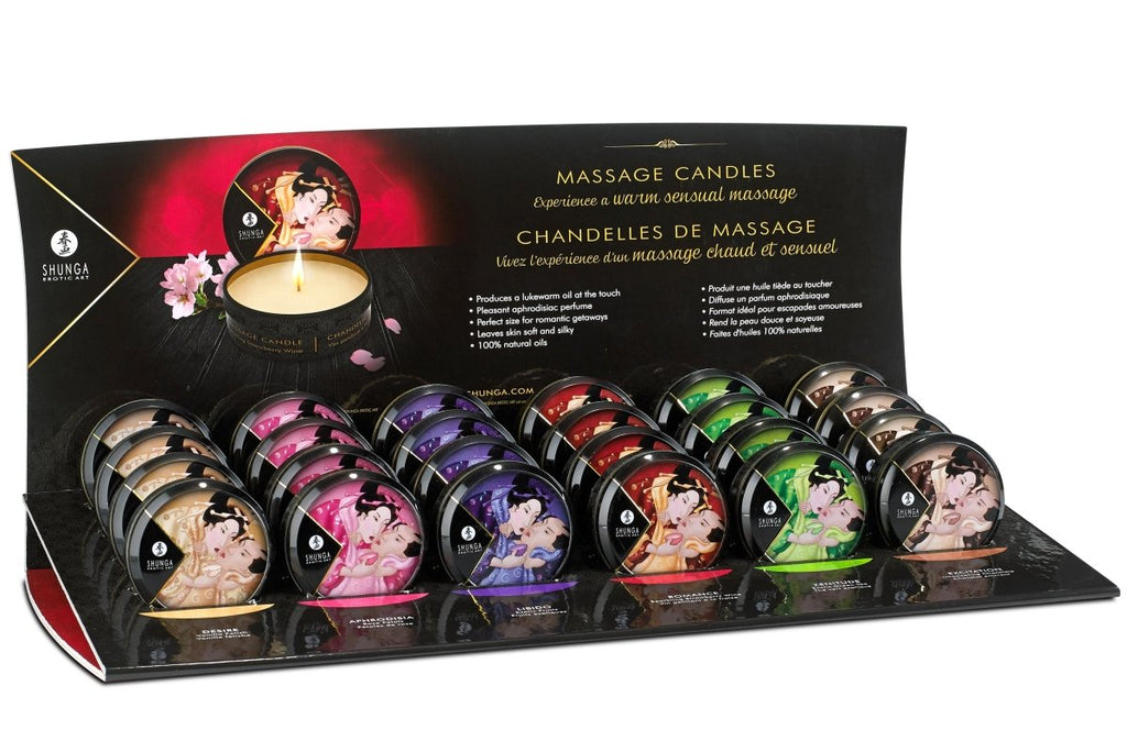 Mini Massage Candle Display - 24 Count - TruLuv Novelties