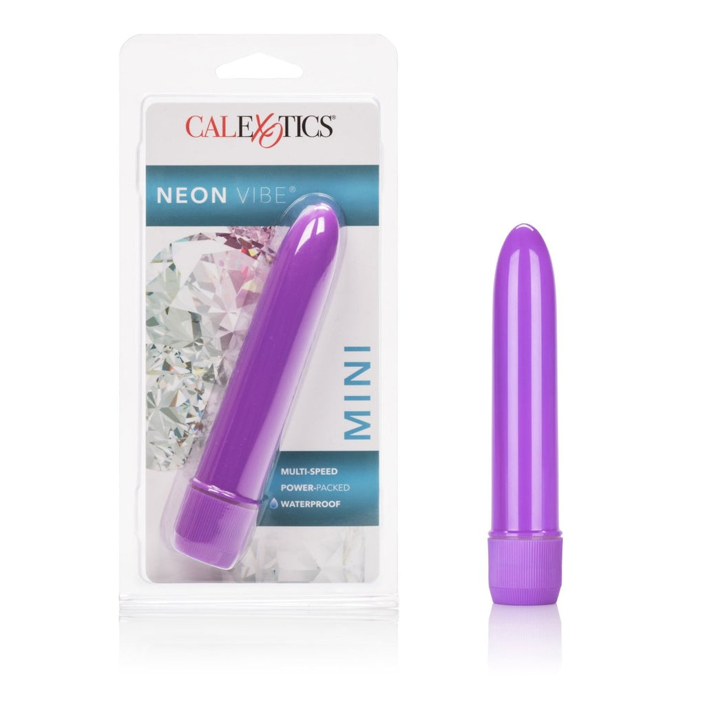 Mini Neon Multi - Speed Vibe 4.5 Inches - Purple - TruLuv Novelties