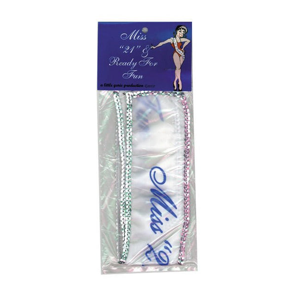Miss 21 & Ready For Fun Sash - TruLuv Novelties
