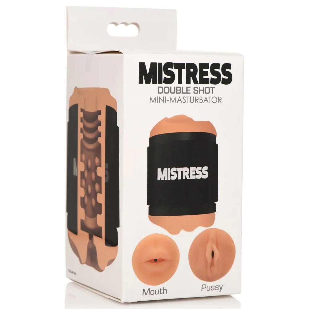 Mistress Double Shot Mouth and Pussy Stroker - Medium - TruLuv Novelties