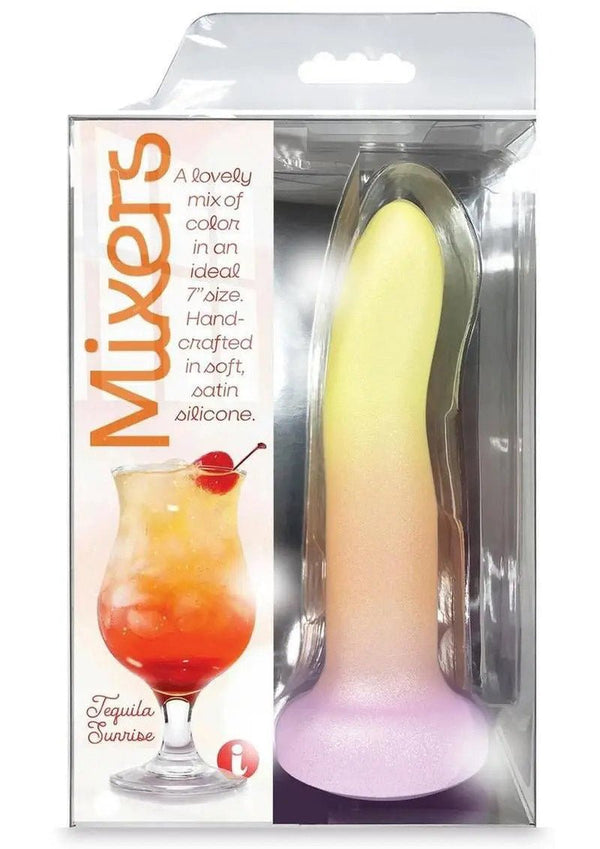 Mixers Tequila Sunrise 8" Dildo - Yellow Orange Pink - TruLuv Novelties