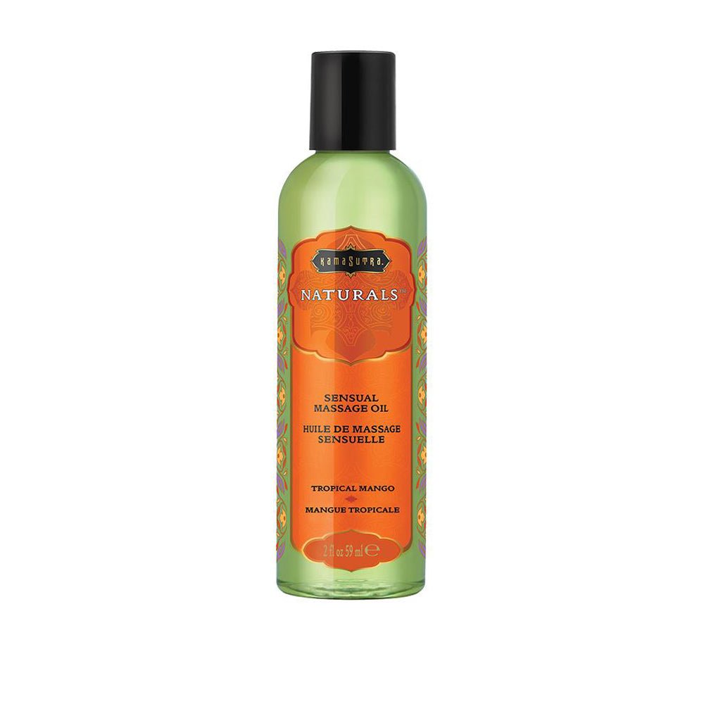 Naturals Massage Oil - Tropical Mango - 2 Fl Oz (59 ml) - TruLuv Novelties