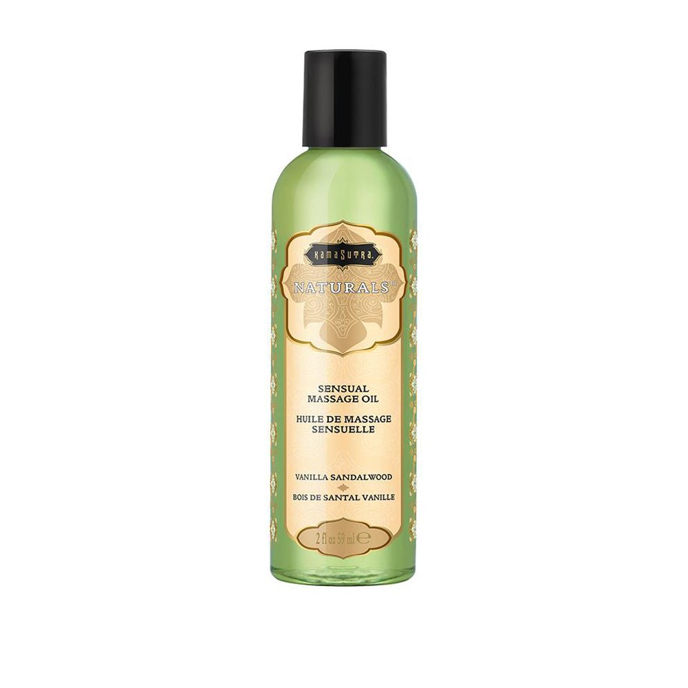 Naturals Massage Oil - Vanilla Sandalwood - 2 Fl Oz (59 ml) - TruLuv Novelties