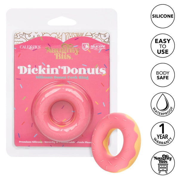 Naughty Bits Dickin’ Donuts Silicone Donut Cock Ring - Pink - TruLuv Novelties