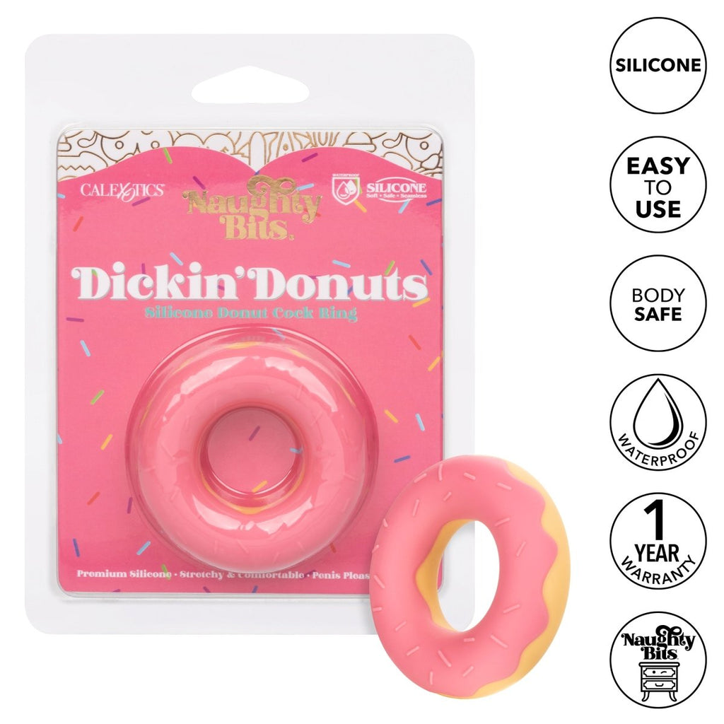 Naughty Bits Dickin’ Donuts Silicone Donut Cock Ring - Pink - TruLuv Novelties