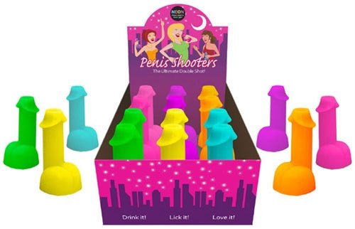 Neon Penis Shooters - 12 Piece Display - TruLuv Novelties