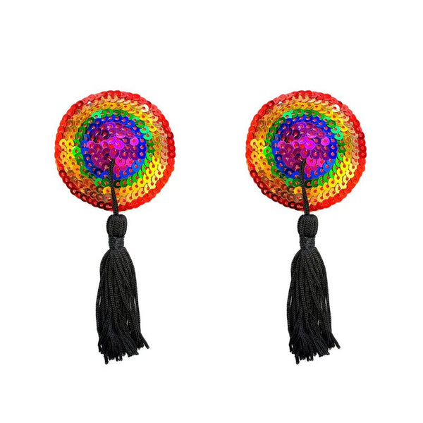 Neva Nude Pasty Reusable Burlesque Rainbow - TruLuv Novelties